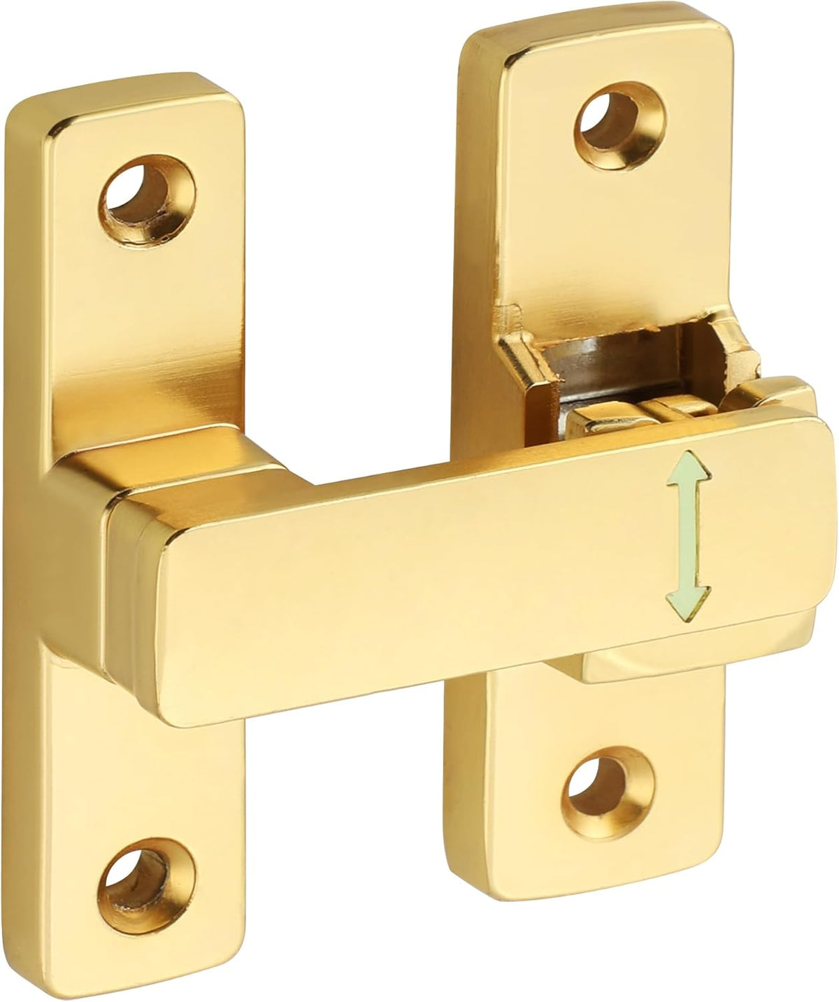 90/180 Degree Flip Latch Gate Latch, Heavy Duty Black Safety Door Lock Enhanced Security Flip Latch