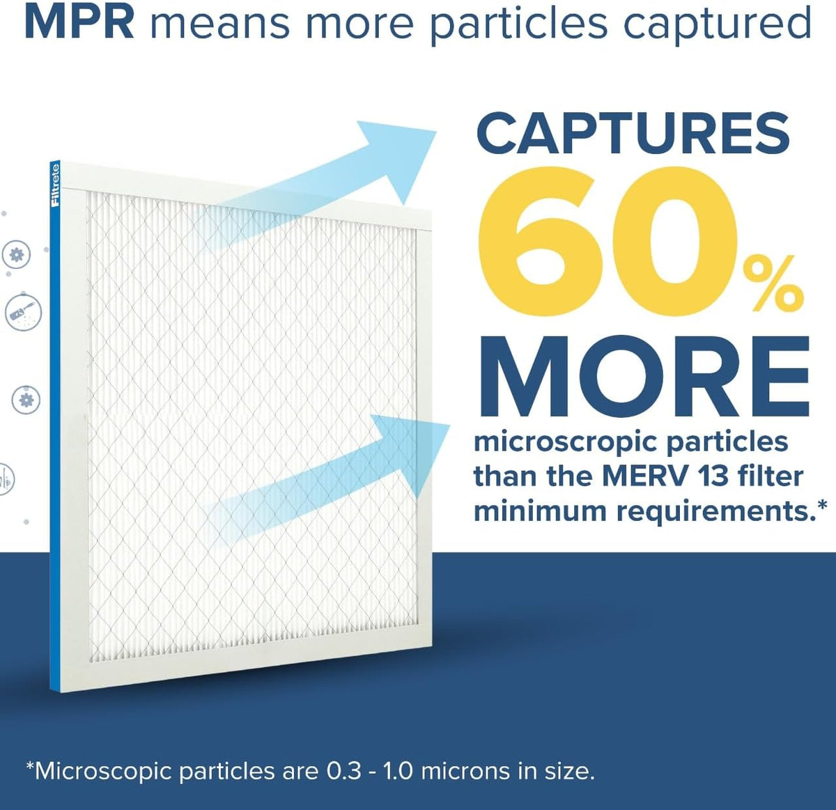 Filtrete 19.875x21x1 AC Furnace Air Filter, MERV 13, MPR 1900, Premium Allergen, Bacteria & Virus