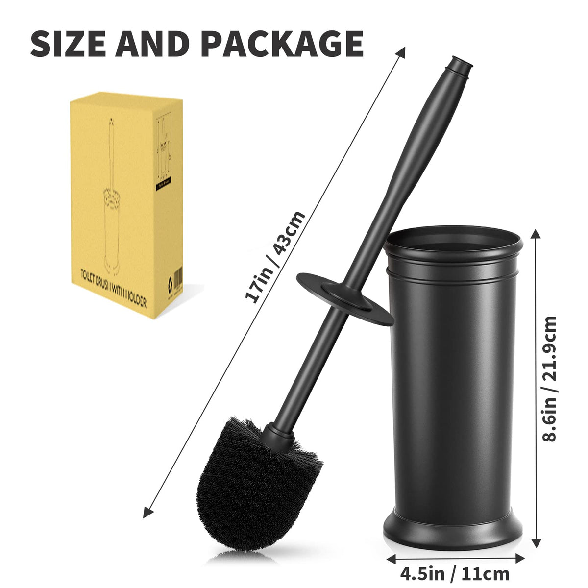 UPTRONIC Toilet Brush, 1 Set), Black – view 7