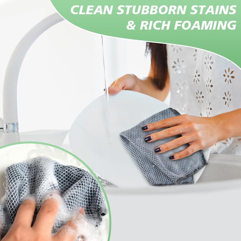 SINLAND Microfiber Dish Cloths Wash Clothes for Kitchen Best Kitchen Cloths Cleaning Cloth Poly