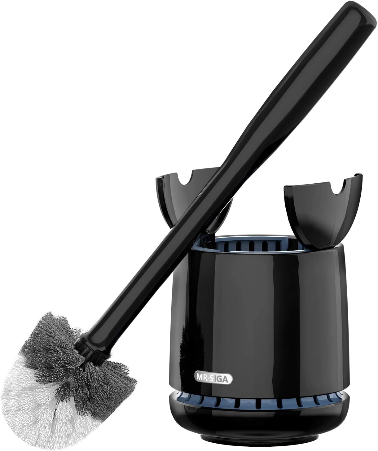 MR.SIGA Toilet Bowl Brush and Holder, Premium Quality, with Solid Handle and Durable Bristles for