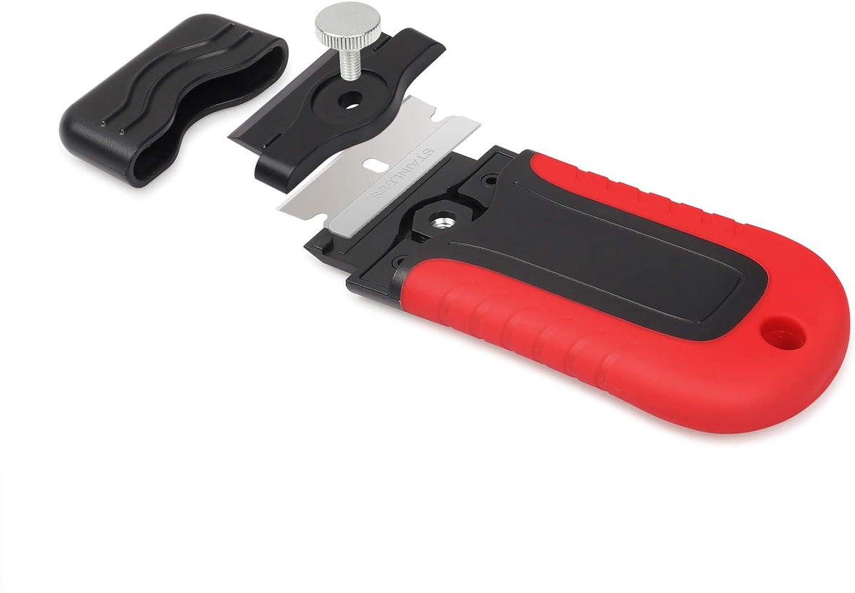 Gomake Razor Blade Scraper Tool with Blade Storage Container, Glass Cooktop Stove Scraper with