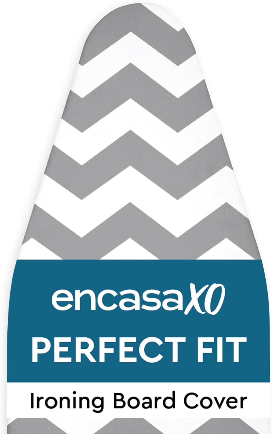 Encasa XO Ironing Board Cover and Pad 54"x15" - Thick 3mm Felt Padding, Drawstring Tightening &
