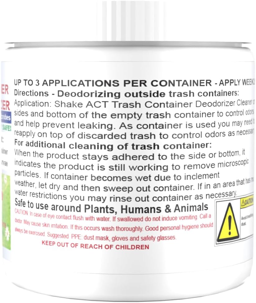 ACT Trash Deodorizer and Cleaner | Eliminates Odors Controls Garbage Sludge | for Garage and