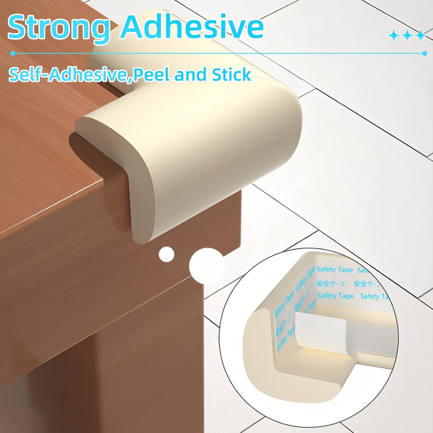 Baby Proofing Edge Corner Protector,L-Shape Cabinet Door Bumper,10 Furniture Safety Soft Corner