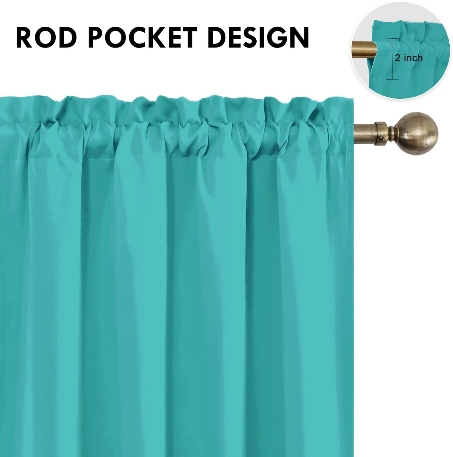 DWCN Blackout Curtains for Living Room Thermal Insulated, Energy Saving & Noise Reducing Bedroom