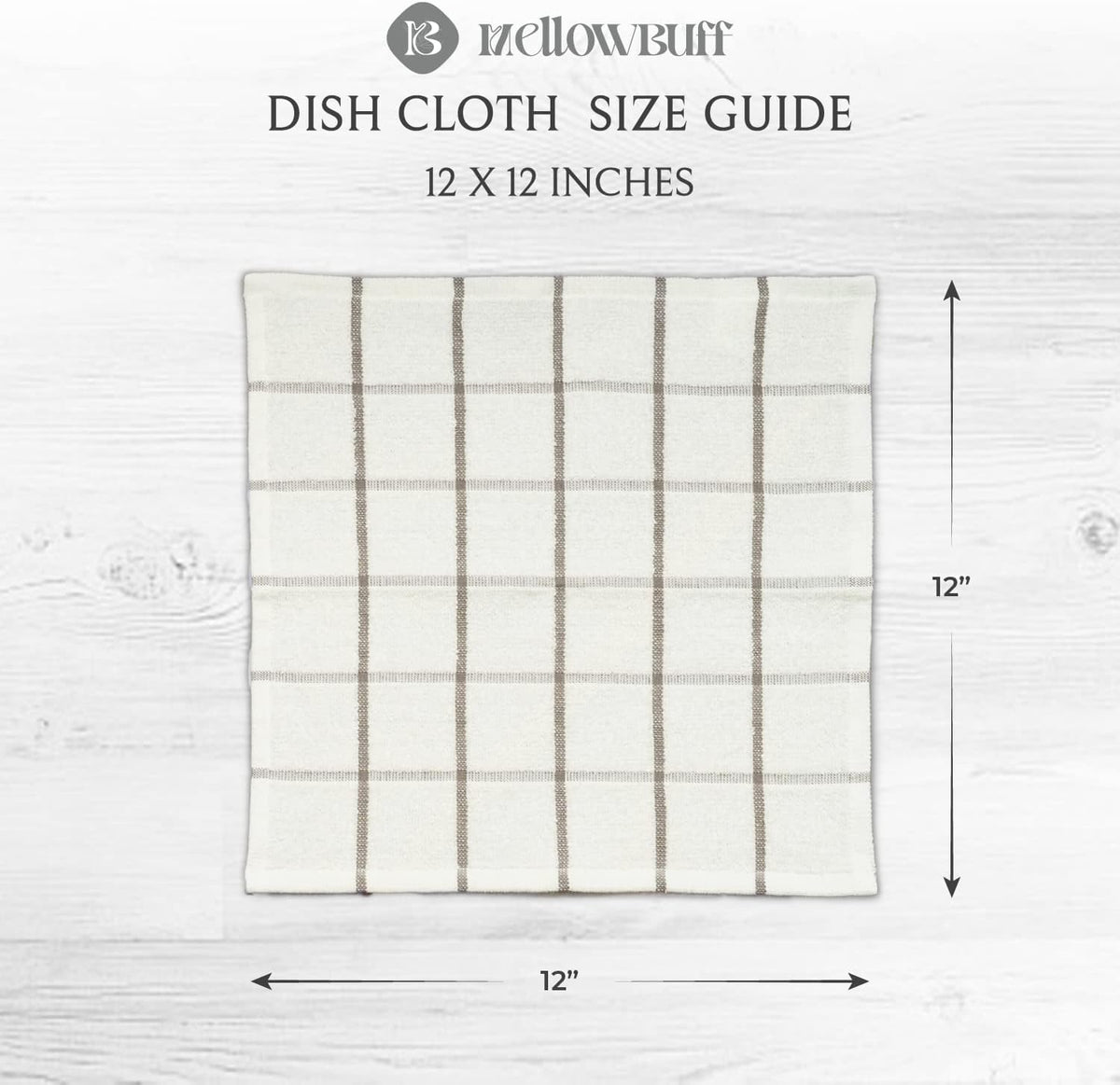 100% Cotton Terry Dish Cloth & Dish Towel, 6 Pack, Super Soft and Absorbent Kitchen Towels, Perfect