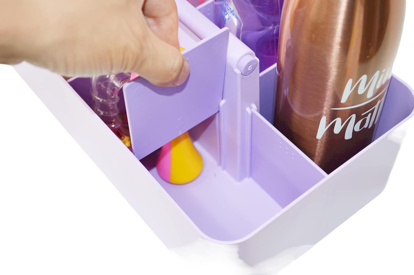 2 PACK Portable DIY 8 Dividers Durable Plastic Tote Tool & Supply Cleaning Caddy with Handle Made