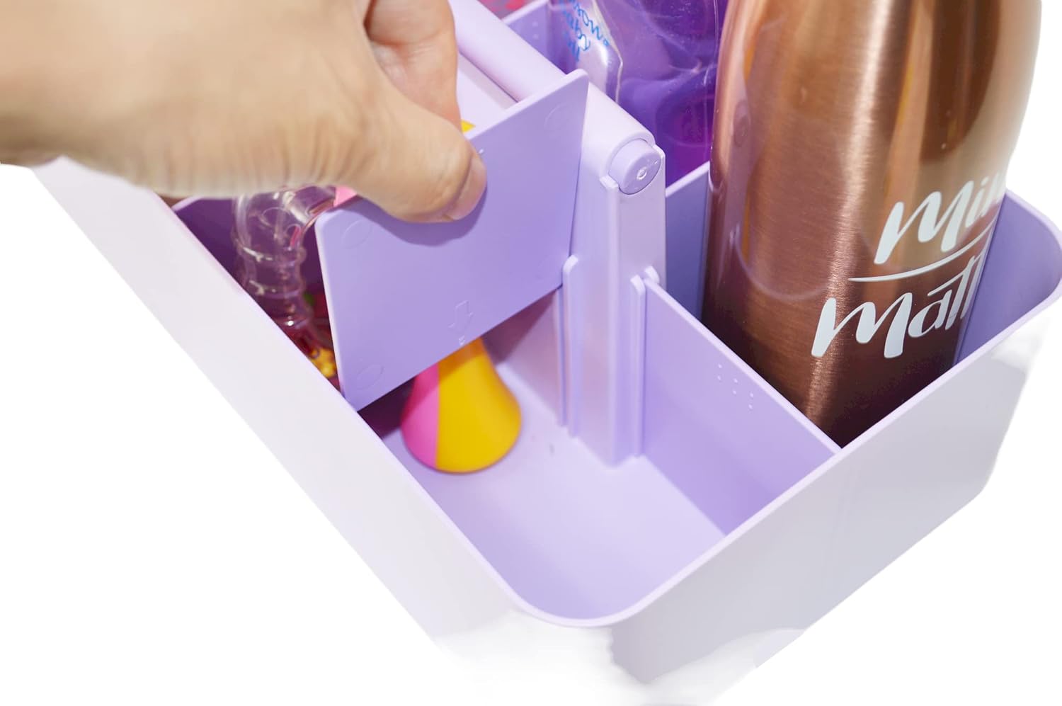 2 PACK Portable DIY 8 Dividers Durable Plastic Tote Tool & Supply Cleaning Caddy with Handle Made