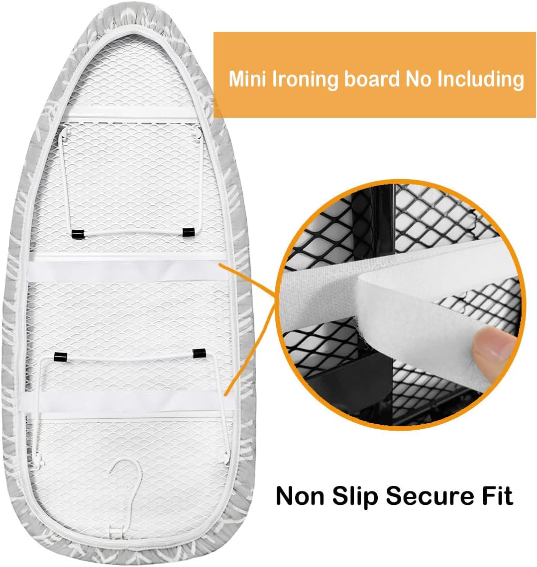 12 x 32 Tabletop Ironing Board Cover and Premium Heavy Duty 4 Layer Pad Extra Thick Padding, Heat