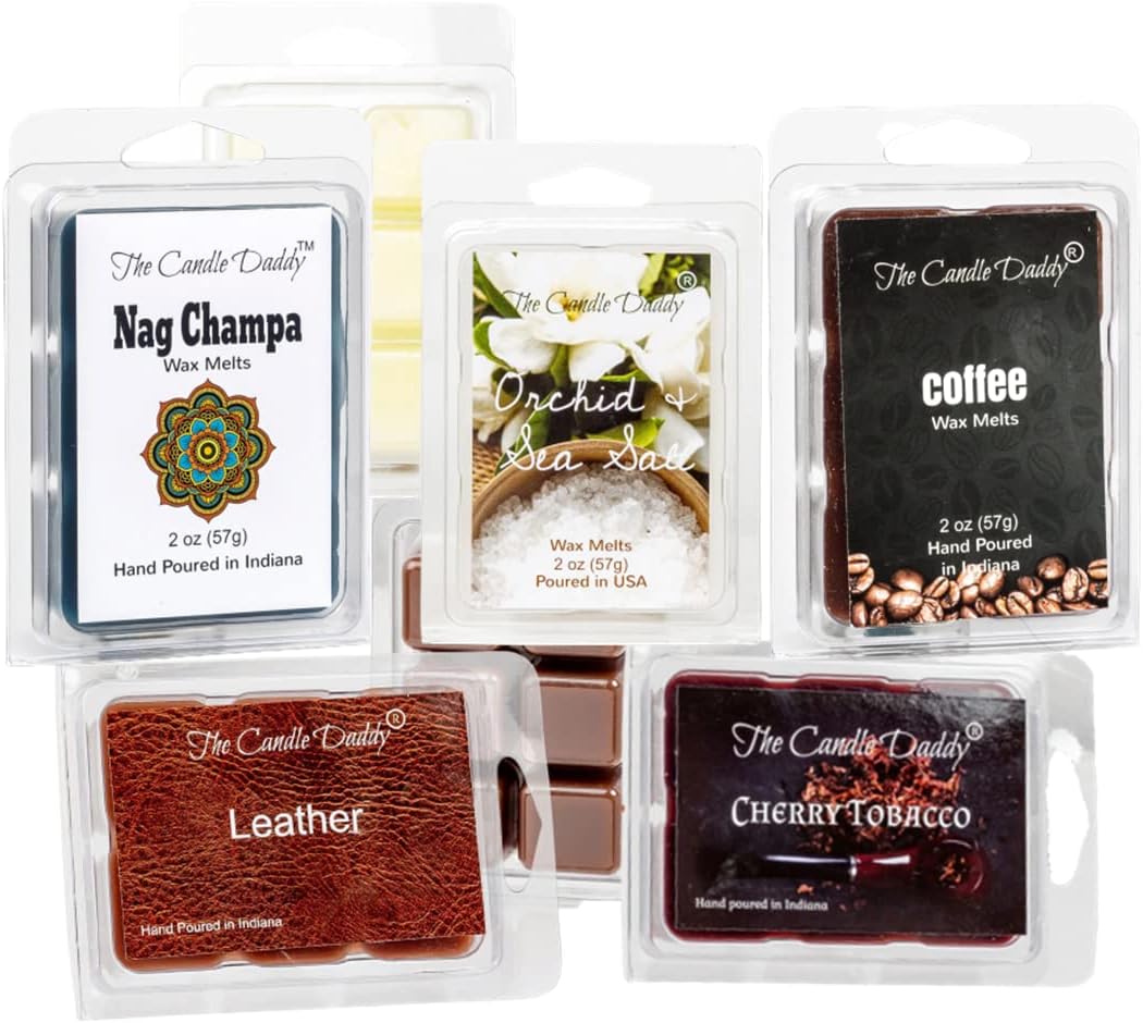 The Candle Daddy Family Friendly FAVES Volume I - 5 Pack of Wax Melts - 30 Total Cubes - 10 Total