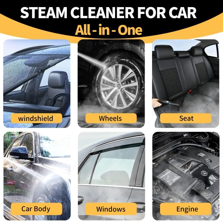 Steam Cleaner, 6 Steam Levels, 42oz Tank & 11 Pieces Accessories, 1500W High-Temperature Steam