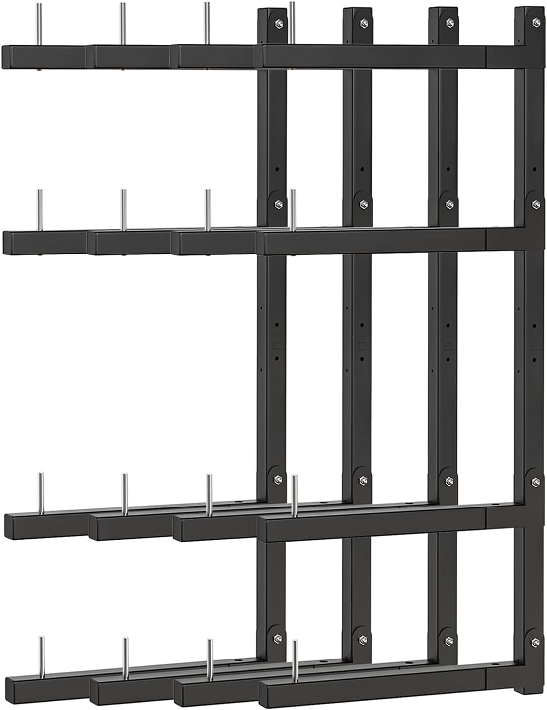 Lumber Storage Rack, Upgrade Cantilever Folding Lumber Rack Wall Mount, Metal 8 Level 32 Inch