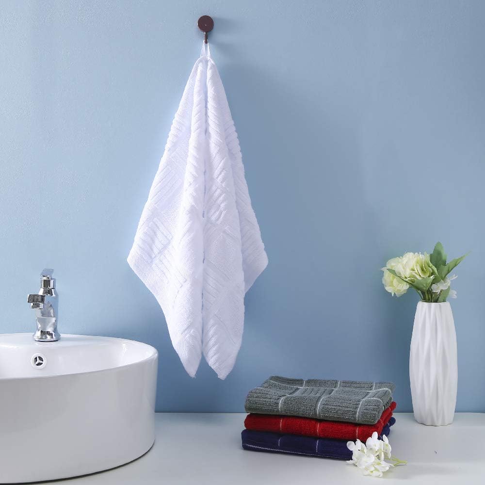 Anyi 100% Cotton Kitchen Towels, Absorbent Dish Towels with Hanging Loop, Soft Kitchen Hand Towels