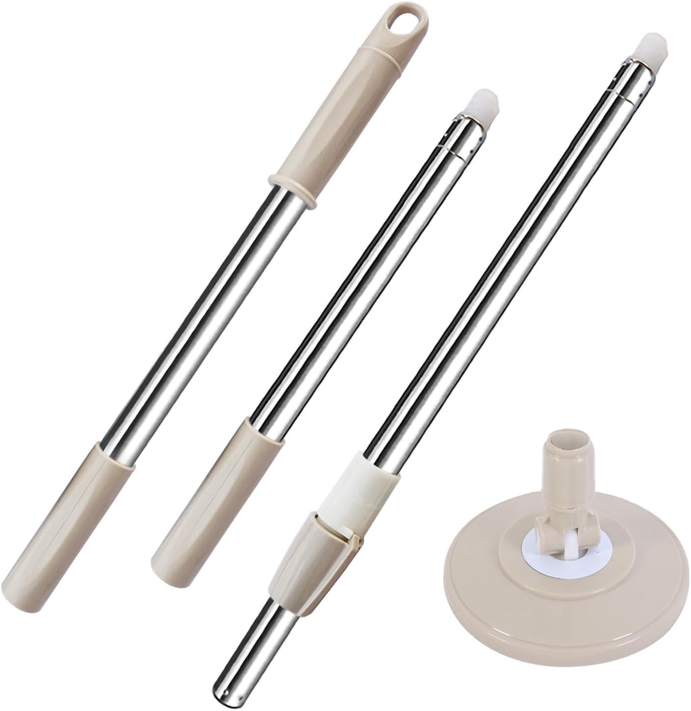 Extended Spin Mop Replacement Mop Handle, Upgraded 60-inch 360 Degrees Rotating Telescopic