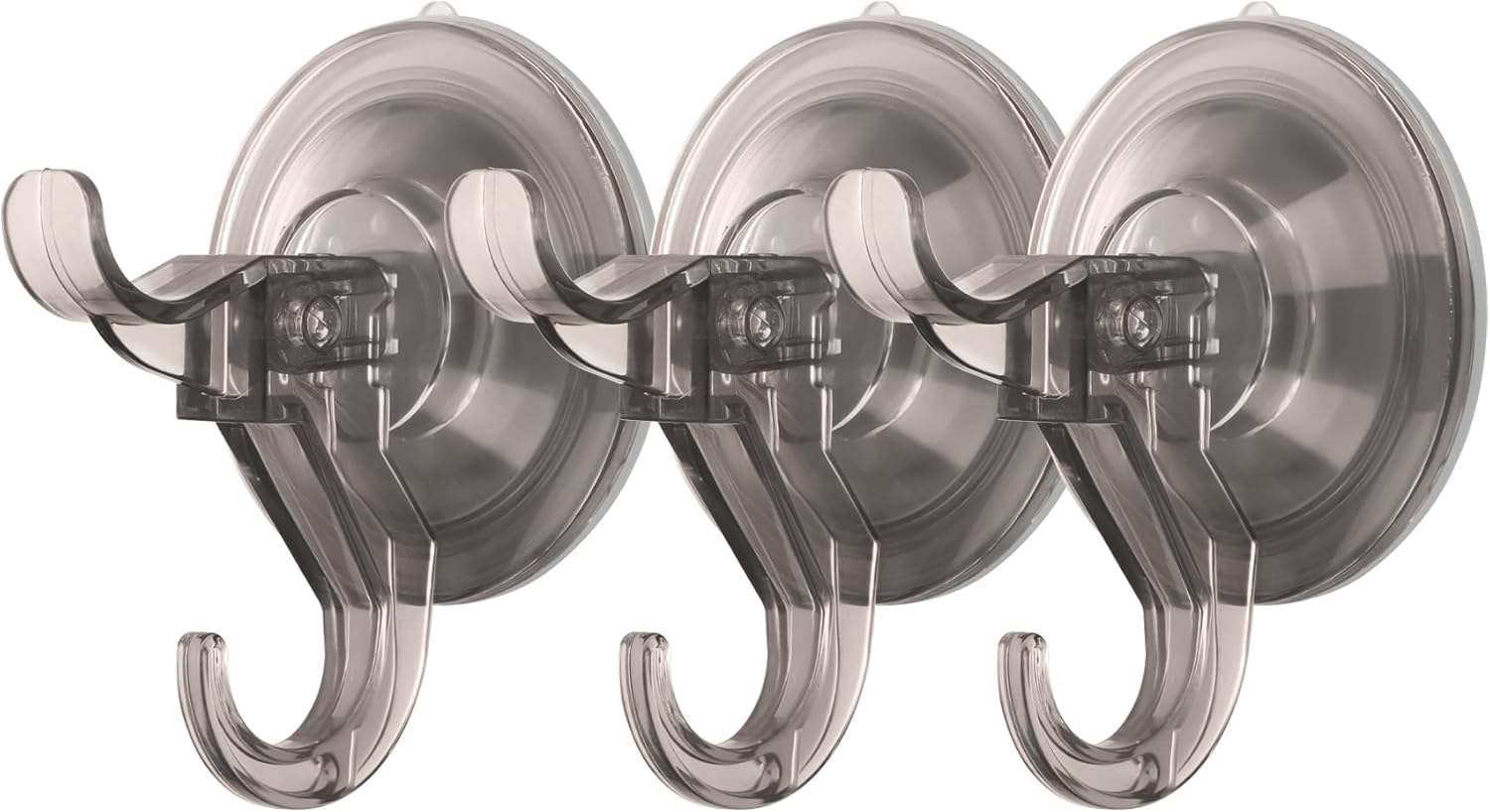 Antimbee 3 Pack Suction Cup Hooks, Clear Suction Hanger, Removable Small Hooks for Shower