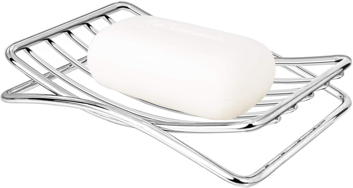 Soap Dish Stainless Steel Bar Soap Holder for Shower Bathroom, Self-draining Soap Dishes Sponge