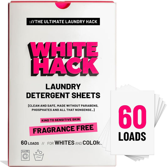 Fragrance Free Laundry Detergent Sheets | Clothes Detergent Laundry Soap Sheets for Travel