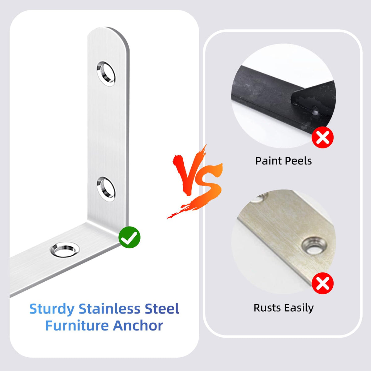 furniture anchors wall safety straps: Anti-Tip Anchor Kit Secure dresser Falling Earthquake Strap