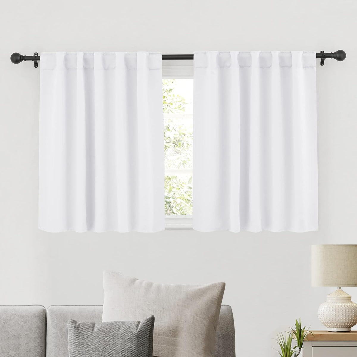 RYB HOME Small Window Curtains Blackout, Privacy Thermal Insulating Drapes for Bedroom Bathroom