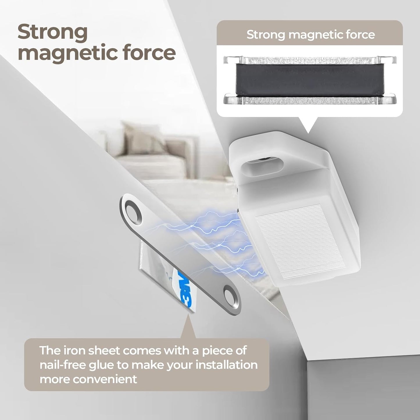 Cabinet Magnetic Catch Door Latch 30LB for Kitchen Drawer Magnets to Stay Closed Magnetic Catch