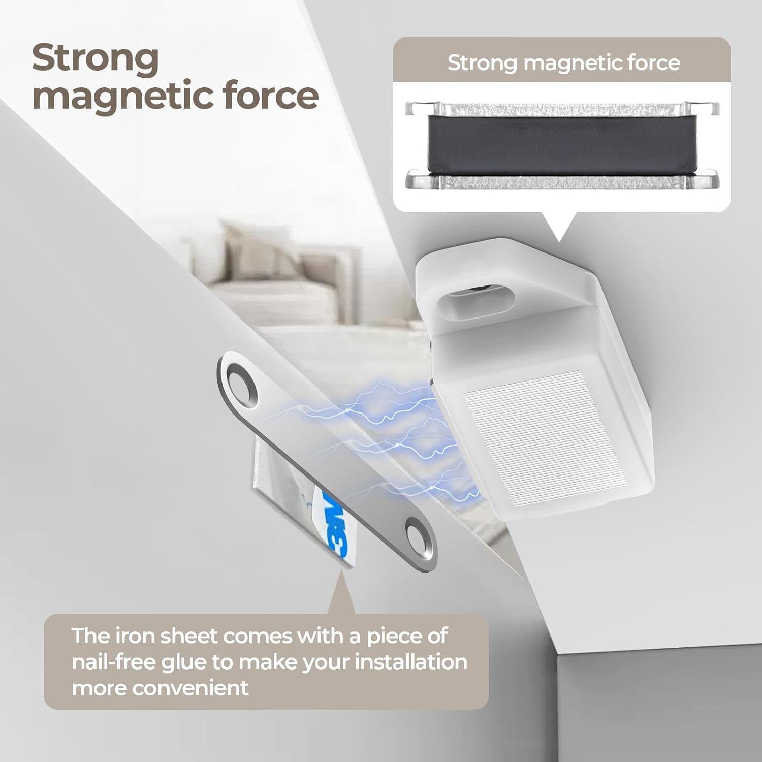 Cabinet Magnetic Catch Door Latch 30LB for Kitchen Drawer Magnets to Stay Closed Magnetic Catch