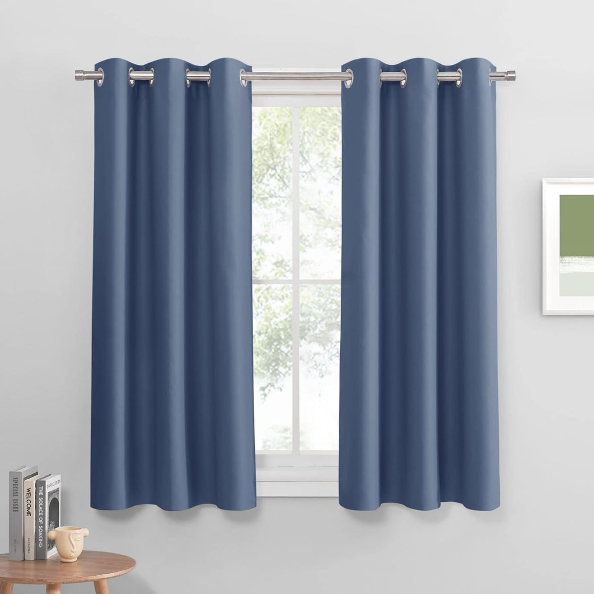PONY DANCE Black Out Curtains for Bedroom 54 inch Length 2 Panels Set, Thermal Insulated Room
