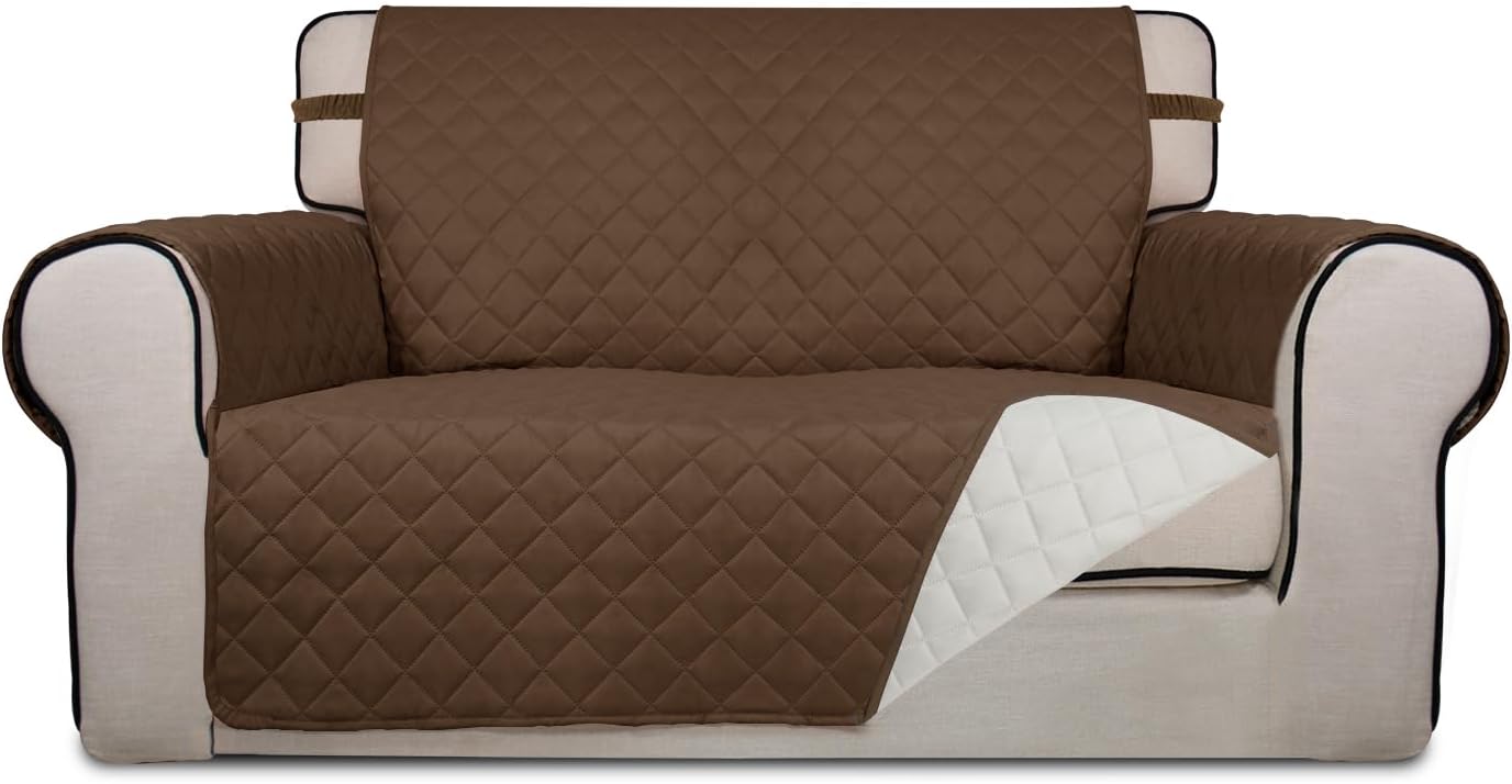 PureFit Reversible Quilted Sofa Cover, Water Resistant Slipcover Furniture Protector, Washable