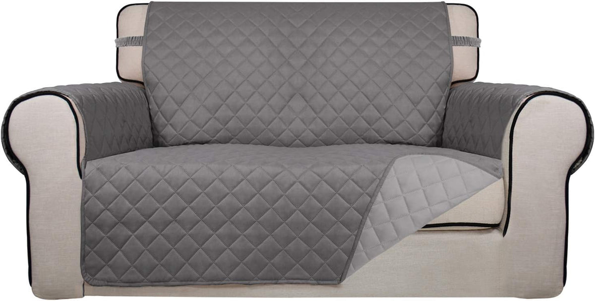 PureFit Reversible Quilted Sofa Cover, Water Resistant Medium Slipcover Furniture Protector