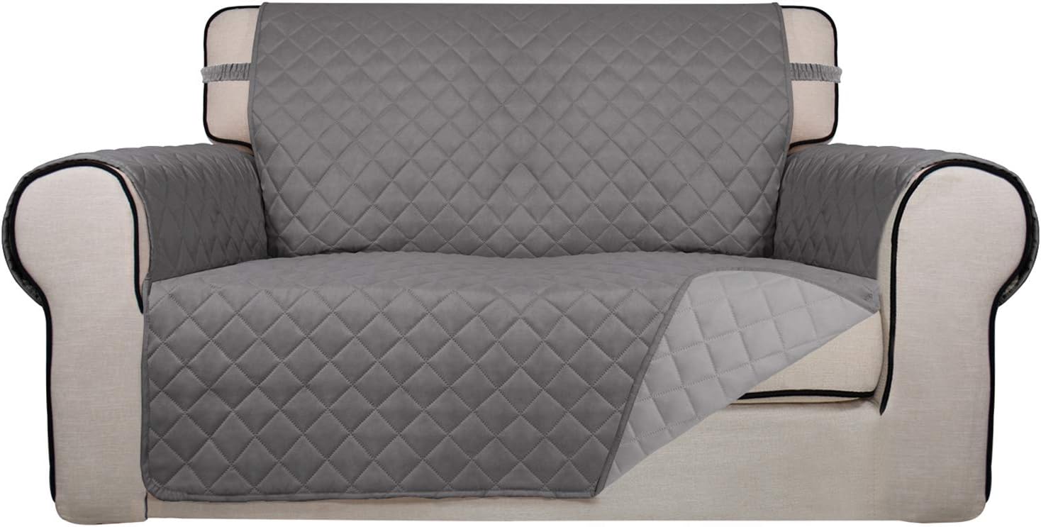 PureFit Reversible Quilted Sofa Cover, Water Resistant Medium Slipcover Furniture Protector