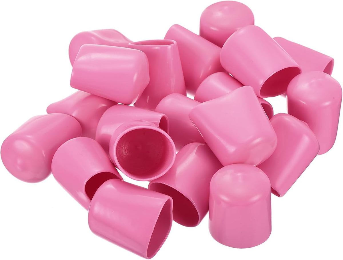 uxcell 20pcs Rubber End Caps 20mm ID Vinyl PVC Round Tube Bolt Cap Cover Screw Thread Protectors