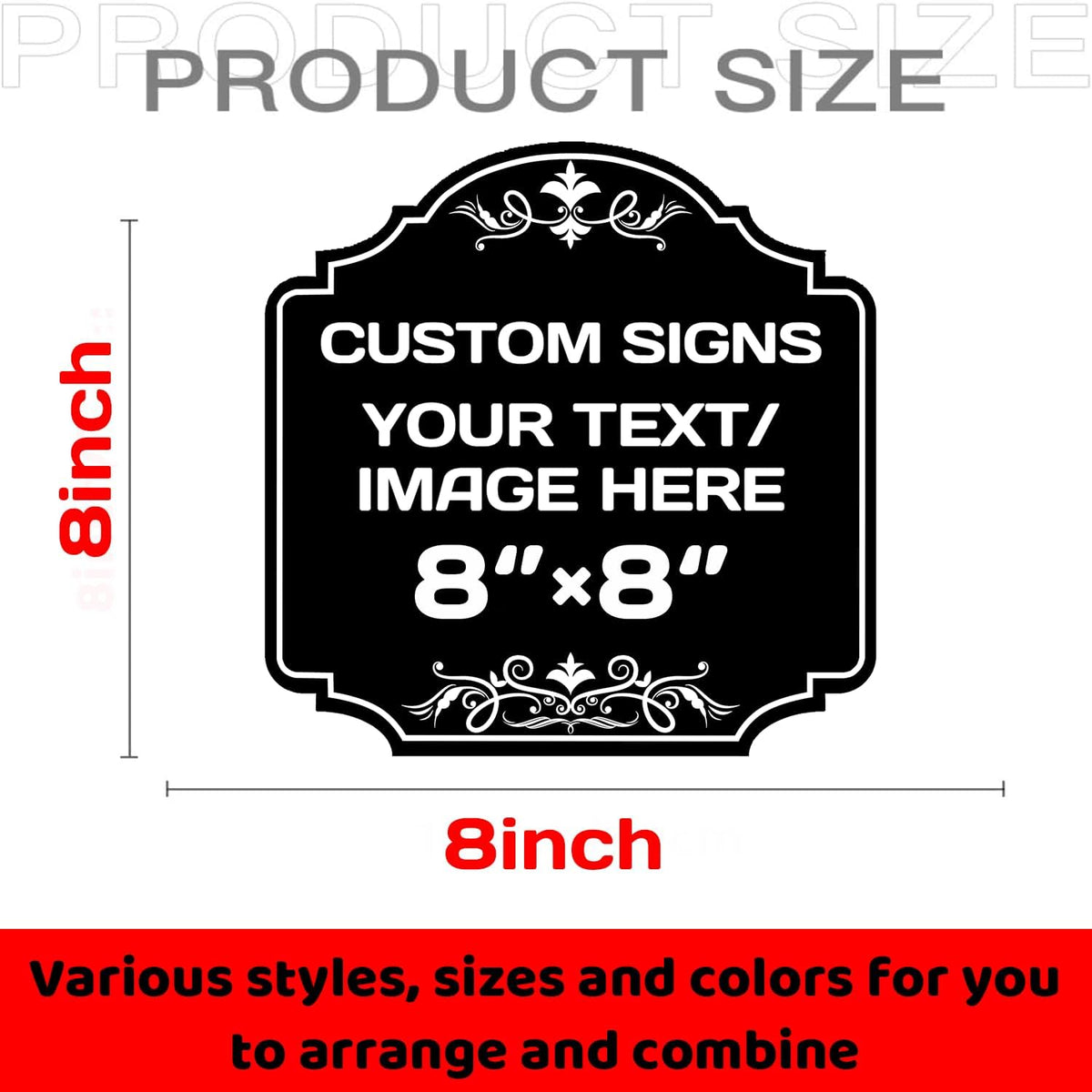 Personalized Aluminum Metal Signs - Weatherproof, Custom Text & Picture, Multiple Sizes, Hazard