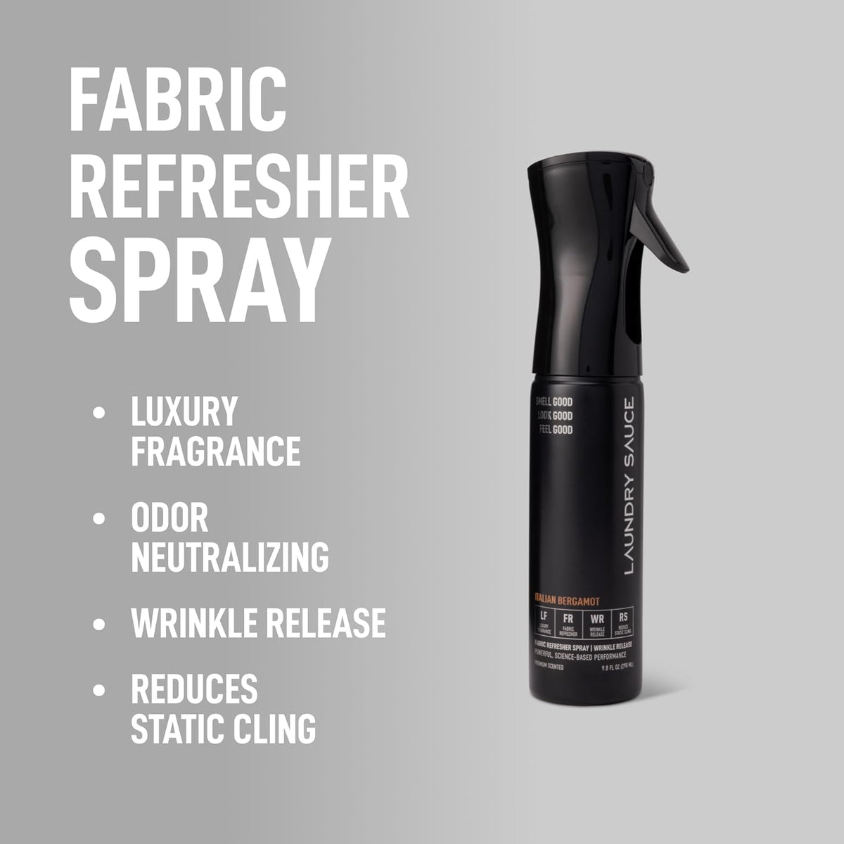 Laundry Sauce Fabric Refresher Spray Italian Bergamot, Odor-Fighting Fabric Refresher, Fragrance