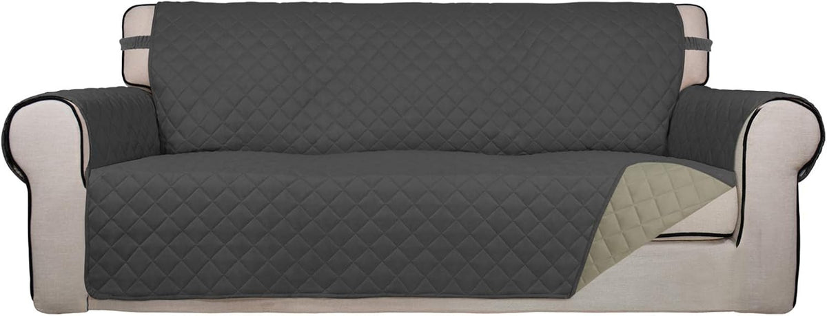 PureFit Reversible Quilted Sofa Cover, Water Resistant Slipcover Furniture Protector, Washable