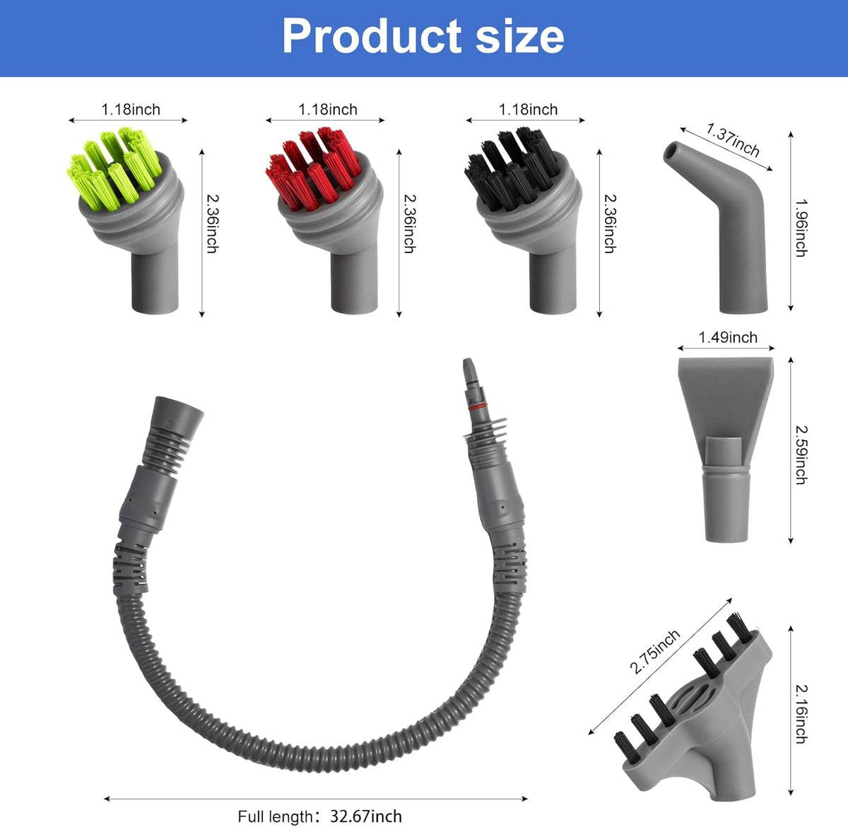 Replacement Extension Hose cleaner brush tool parts for Bissell Steam Shot Omni Hard Surface steam
