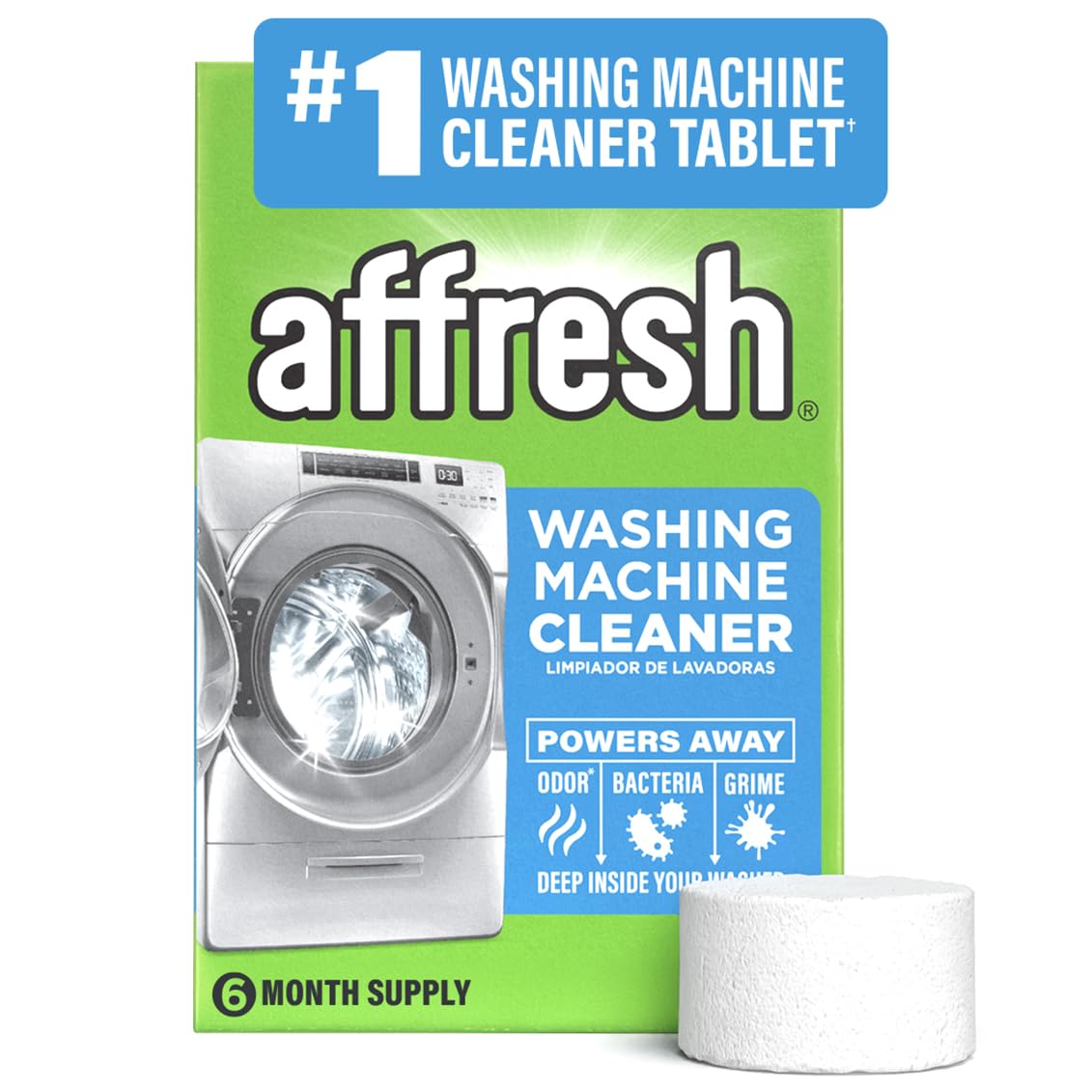 Affresh Washing Machine Cleaner, Helps Power Away Odor Causing Bacteria & Grime Deep Inside Pump