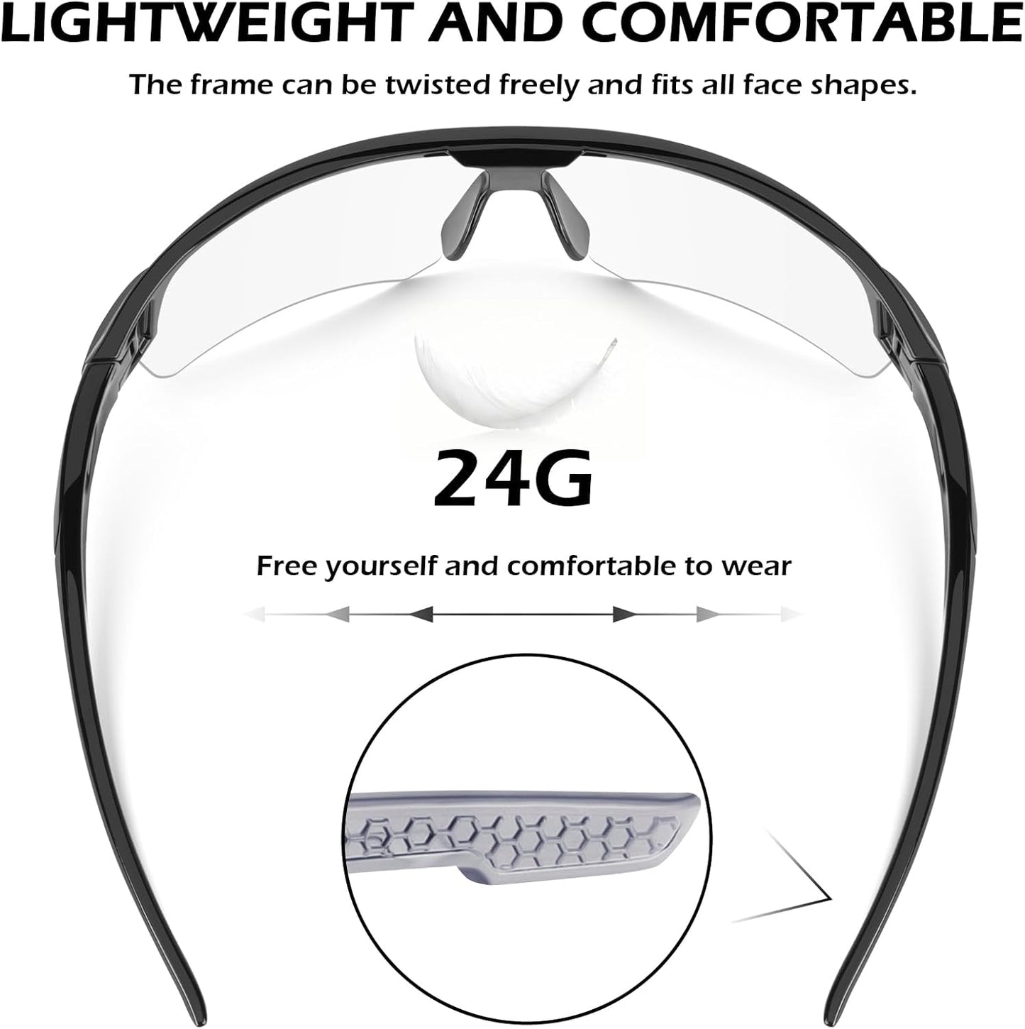 OXG 12 Pack Safety Glasses for Men Women, ANSI Z87.1 Safety Goggles Impact Resistant Protective