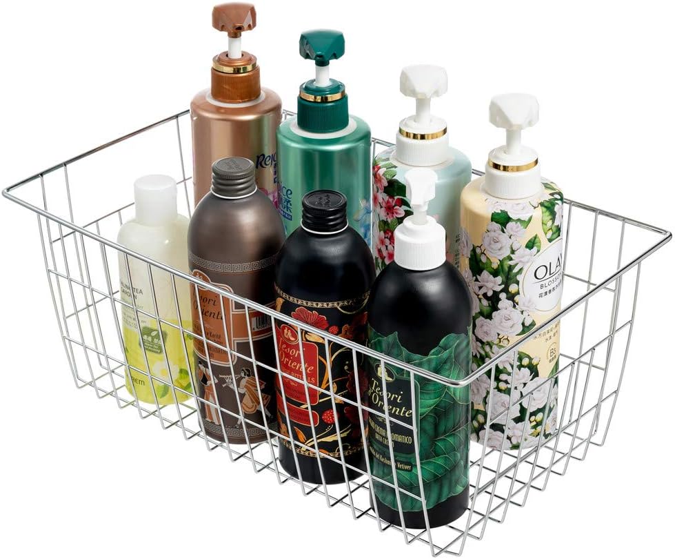 Freezer Wire Storage Baskets,Farmhouse Organizer Storage Bins Large Organizer Bins for Laundry
