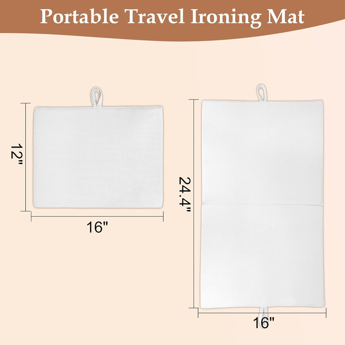 24" x 16" Ironing Mat Foldable, Portable Small Thickened Heat Resistant Cotton Wood Mini Ironing