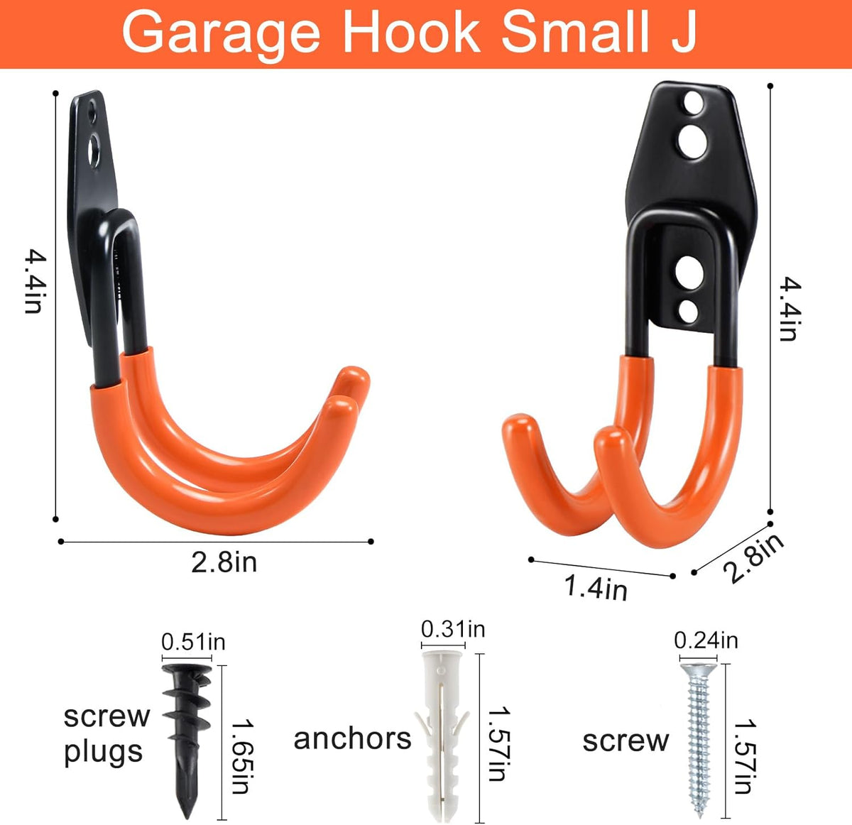 AOBEN Garage Hooks Heavy Duty, Steel Garage Storage Hooks, Utility Tool Hangers and Combinable Wall