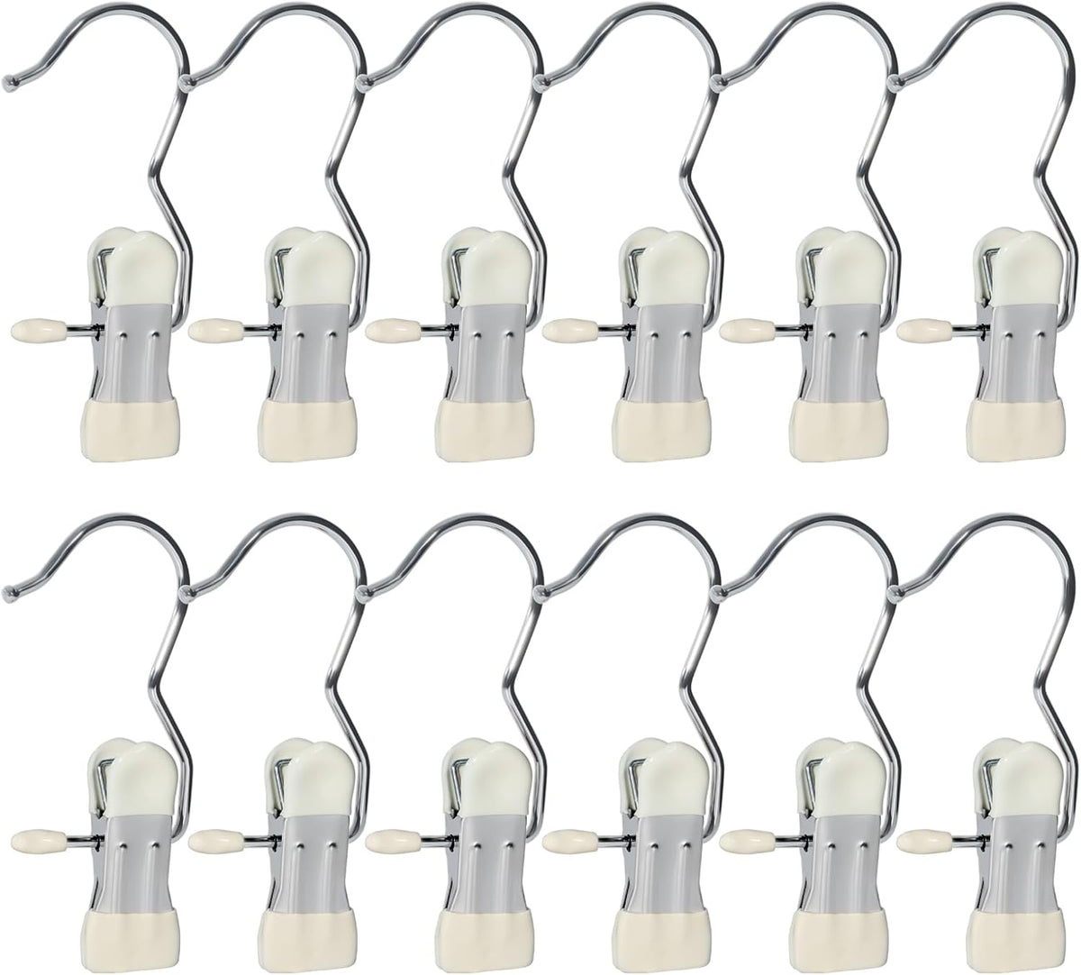 15/30Pcs Upgrade Double Head Clamp Dipped Clothespin for Laundry Hooks with Clips, Boot Holder