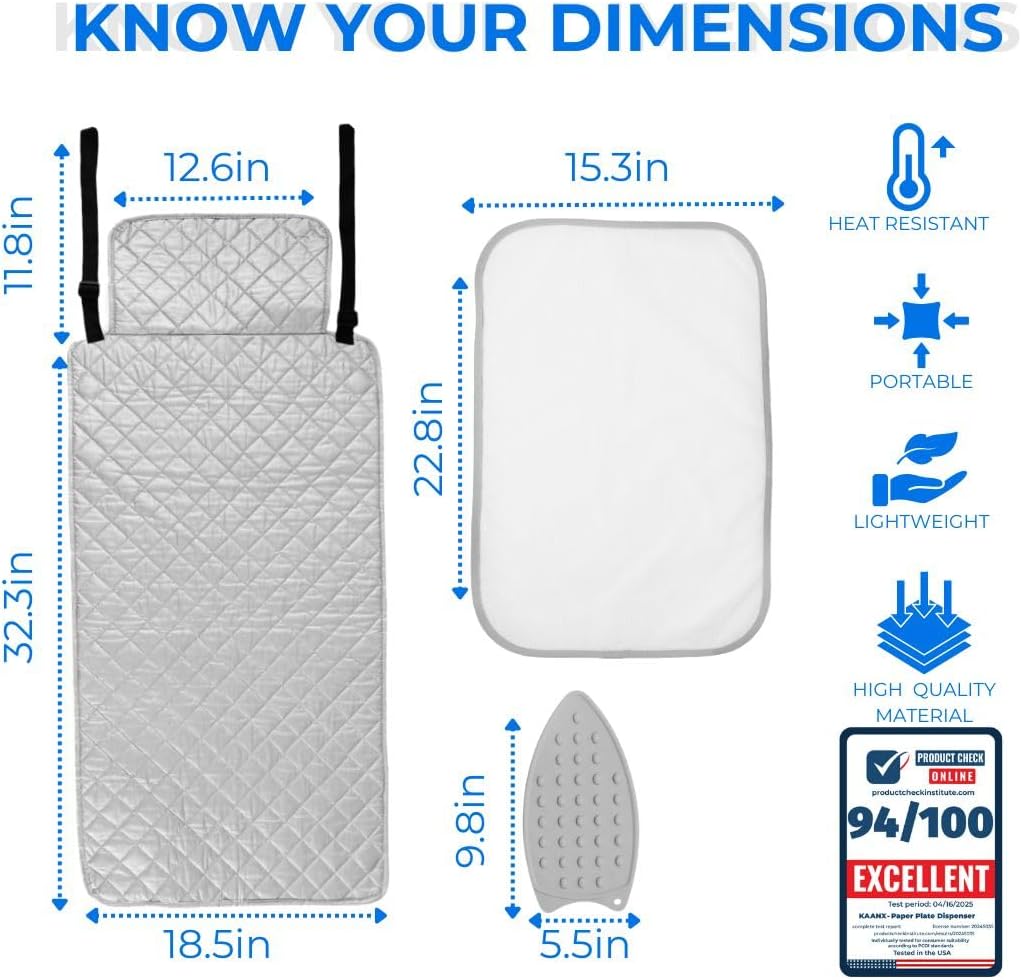 Premium Ironing Mat Heat Resistant Silicone Iron Rest Non Slip Magnetic Portable Ironing Pad Table