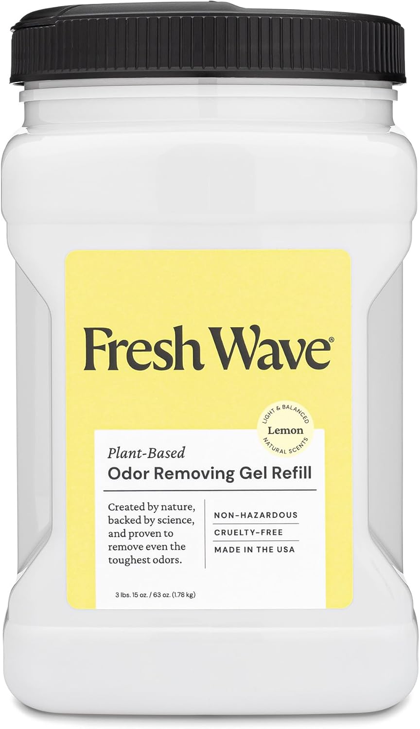 Fresh Wave Lemon Odor Removing Gel Refill, 63 oz. - Safer Odor Absorbers for Home, Natural