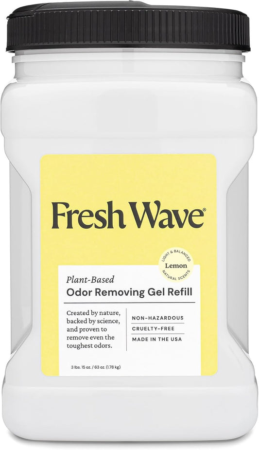 Fresh Wave Lemon Odor Removing Gel Refill, 63 oz. - Safer Odor Absorbers for Home, Natural