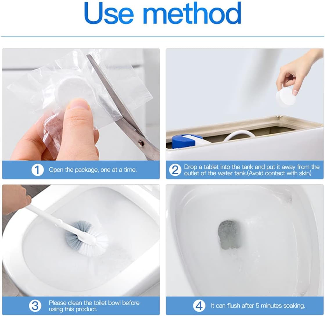 KIISIISO Toilet Bowl Cleaners 26 PACK, Automatic Toilet Bowl Cleaner Tablets for Deodorizing &