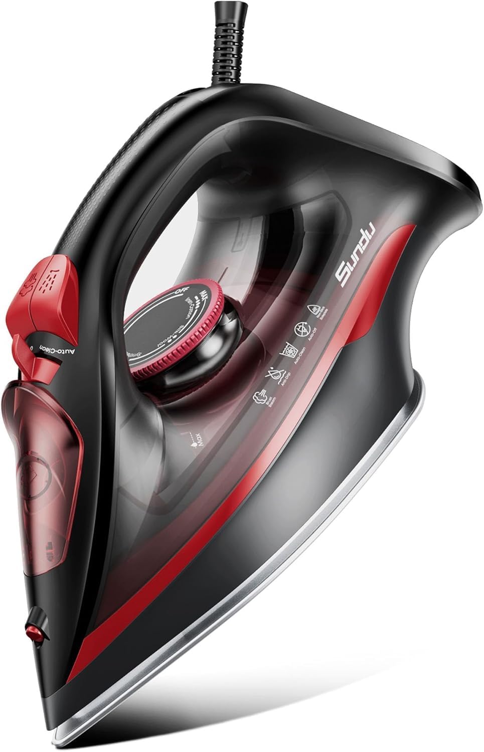 Burst steam Iron for Clothes, Automatic Shutoff, Light Weight, 1500W Iron with Non-Stick Ceramic