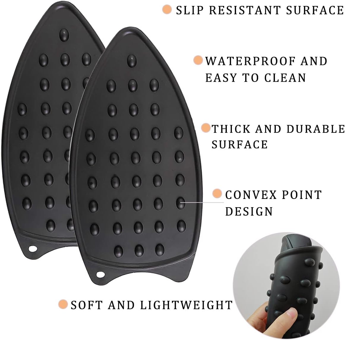 2 Pcs Silicone Iron Rest Pad, Silicone Iron Rest Pads, Silicone Iron Rest Pads Multipurpose Iron