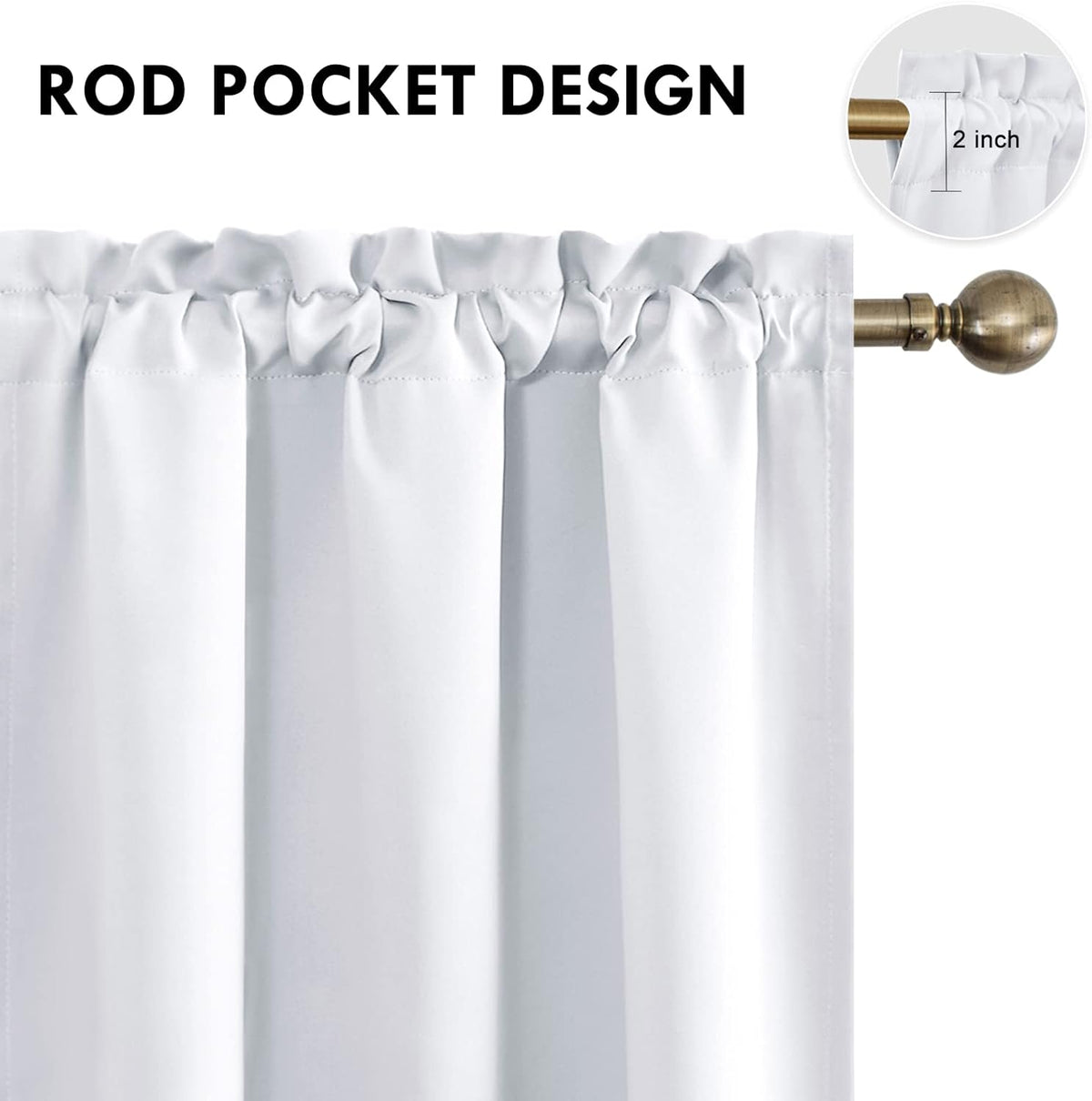 DWCN Blackout Curtains – Thermal Insulated, Energy Saving & Noise Reducing Bedroom and Living Room