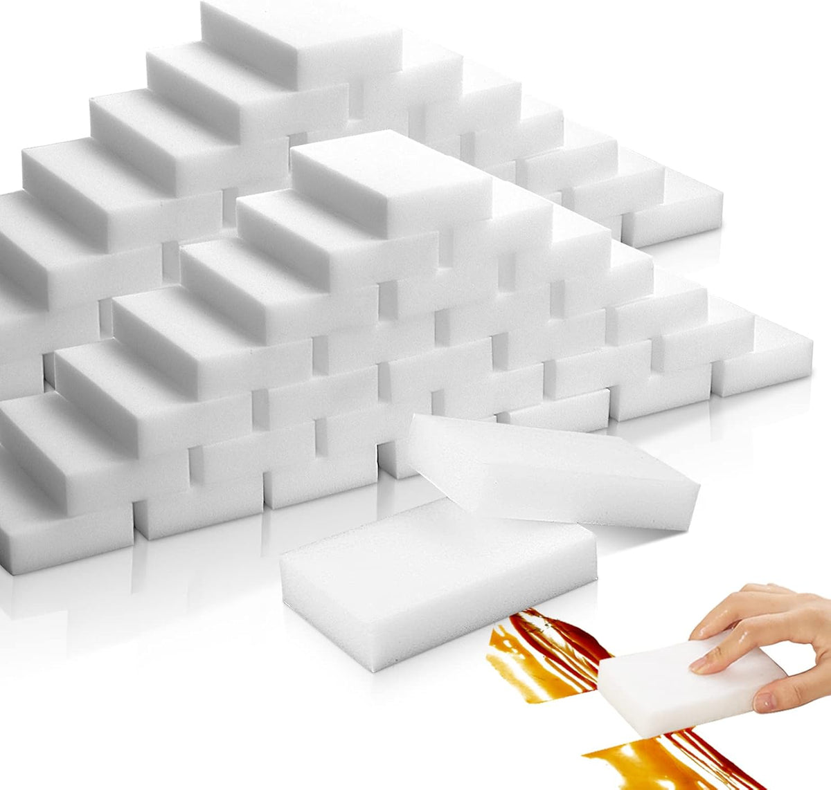 50 Pack Melamine Sponges, Magic Sponge Eraser, Durable Multi-Purpose Premium Melamine Foam Eraser