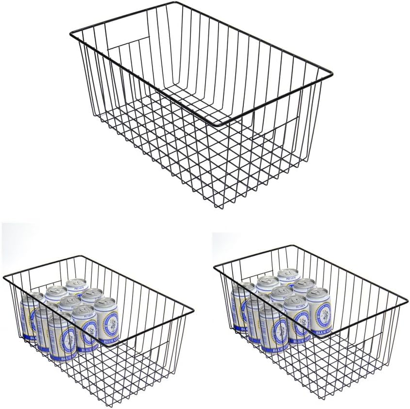 16inch Upright Freezer Organizer Baskets for 13-14,16-21 cu.ft Standup Freezer, Settle freezer